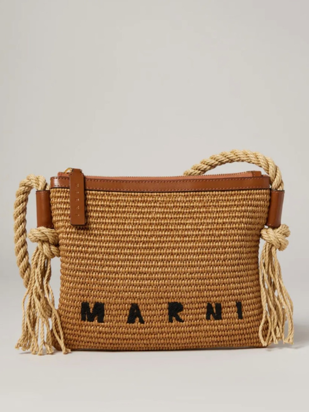 Marni Marcel Logo Embroidered Crossbody Bag